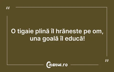 Citeste si: O tigaie plină îl hrănește pe om, una go...