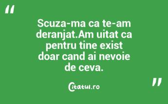 Scuza-ma ca te-am deranjat.Am uitat ca p... Scuza-ma ca te-am deranjat.Am uitat ca p...