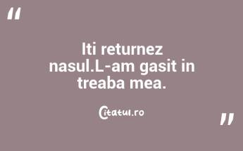Iti returnez nasul.L-am gasit in treaba mea. ...