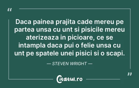 Daca painea prajita cade mereu pe partea... Daca painea prajita cade mereu pe partea...