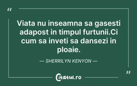 Citeste si: Viata nu inseamna sa gasesti adapost in ...