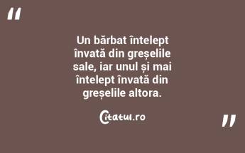 Un bărbat înțelept învață din gre... Un bărbat înțelept învață din gre...
