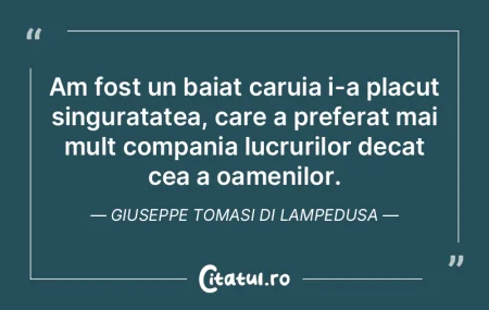 Am fost un baiat caruia i-a placut singu... Am fost un baiat caruia i-a placut singu...