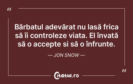 Bărbatul adevărat nu lasă frica să �...