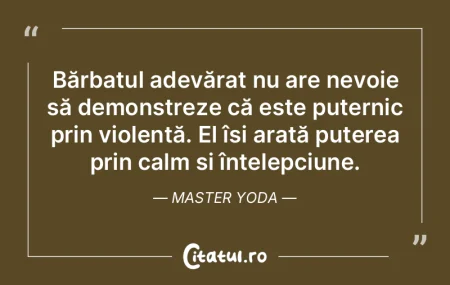 Bărbatul adevărat nu are nevoie să de...