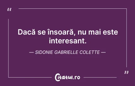 Citeste si: Dacă se însoară, nu mai este interesant....
