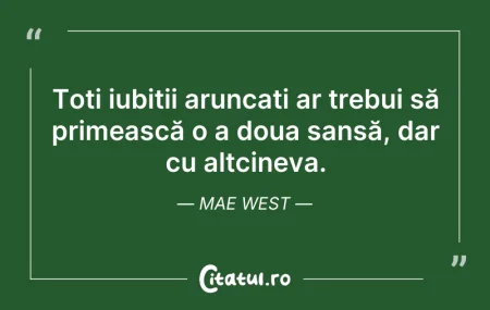 Toți iubiții aruncați ar trebui să p...