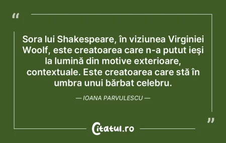  Sora lui Shakespeare, în viziunea Virg...
