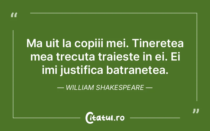 Citat William Shakespeare - citate copii