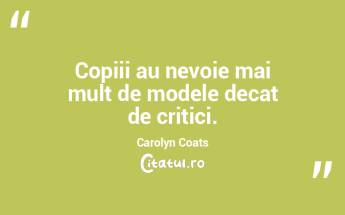 Copiii au nevoie mai mult de modele deca... Copiii au nevoie mai mult de modele deca...