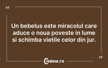 Un bebelus este miracolul care aduce o n...