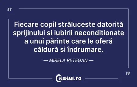 Fiecare copil strălucește datorită sp... Fiecare copil strălucește datorită sp...
