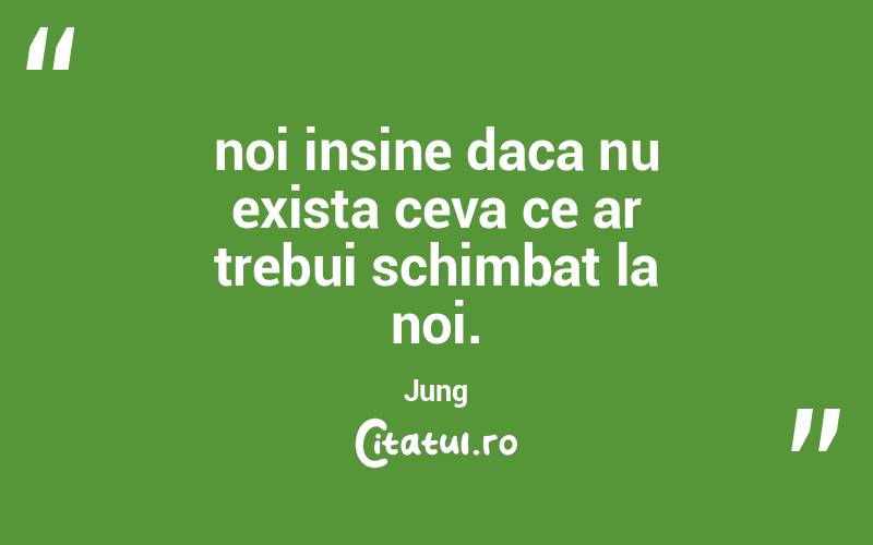 noi insine daca nu exista ceva ce ar trebui schimbat la noi. Jung