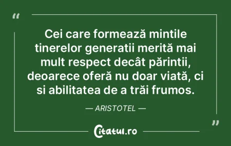 Cei care formează mințile tinerelor ge...