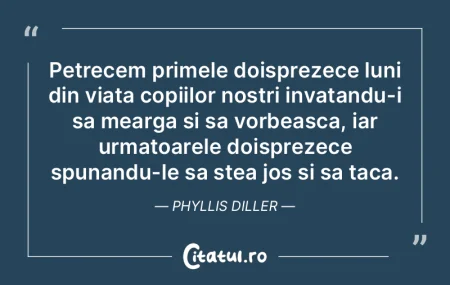 Petrecem primele doisprezece luni din vi...