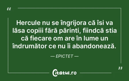 Hercule nu se îngrijora că își va l�...