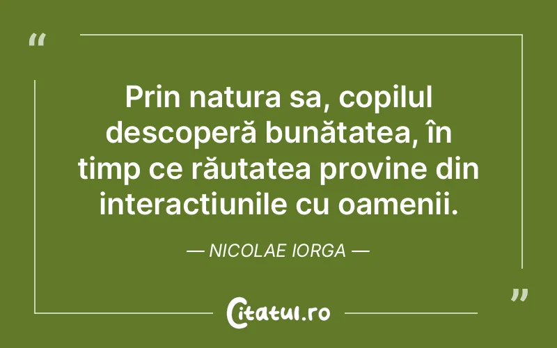 Citat Nicolae Iorga - citate copii