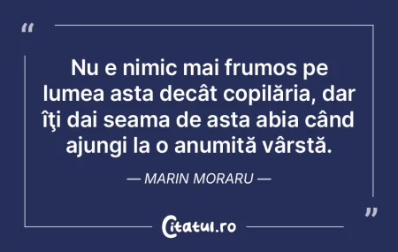 Nu e nimic mai frumos pe lumea asta dec�...