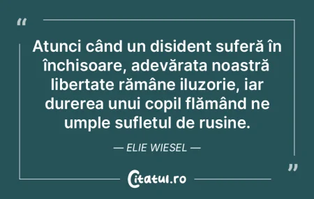 Atunci când un disident suferă în în...