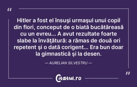 Hitler a fost el însuşi urmaşul unui ...