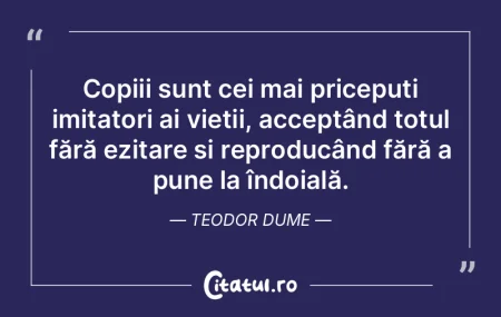 Copiii sunt cei mai pricepuți imitatori...