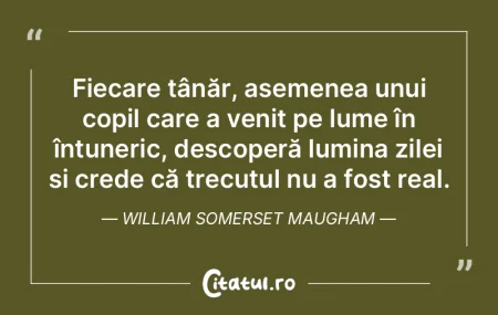 Fiecare tânăr, asemenea unui copil car...