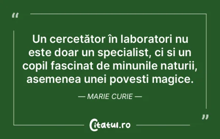 Un cercetător în laboratori nu este do...