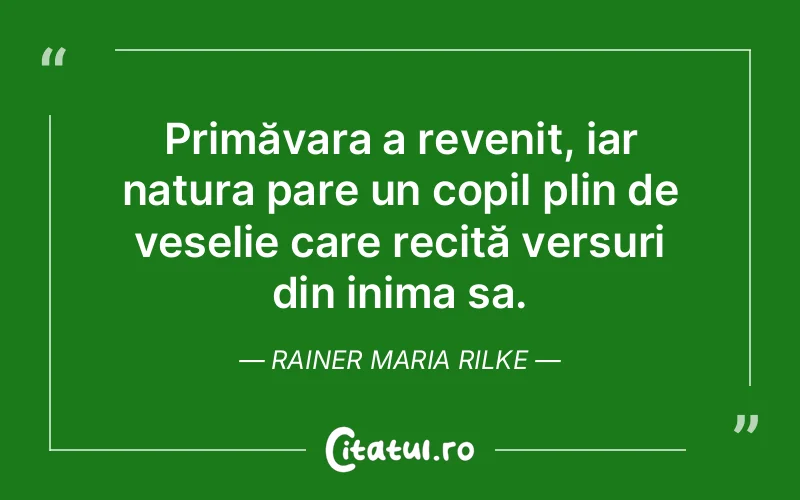 Citat Rainer Maria Rilke - citate copii
