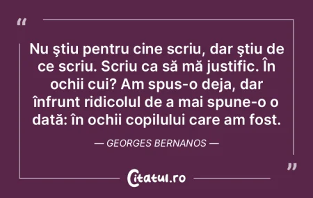 Nu ştiu pentru cine scriu, dar ştiu de...