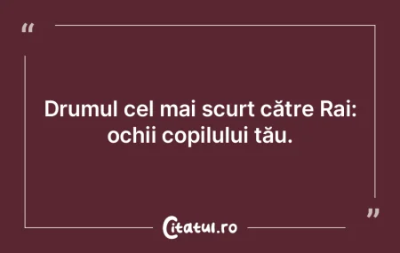Drumul cel mai scurt către Rai: ochii c...