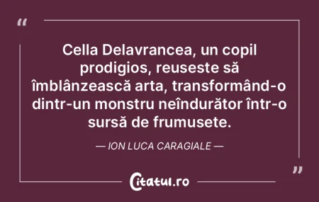 Cella Delavrancea, un copil prodigios, r...