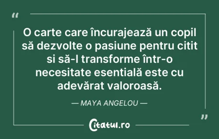 O carte care încurajează un copil să ...