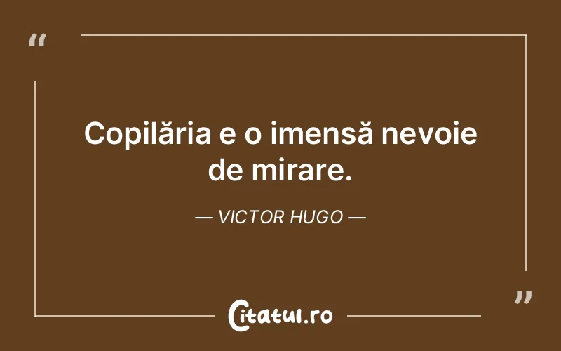 Citat Victor Hugo - citate copii