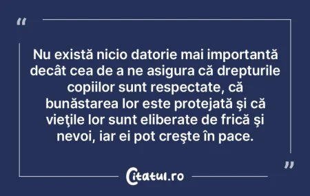 Nu există nicio datorie mai importantă...