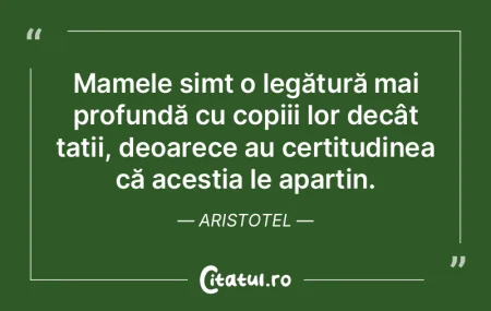 Mamele simt o legătură mai profundă c...