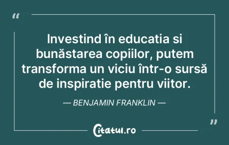 Investind în educația și bunăstarea ...