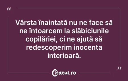 Vârsta înaintată nu ne face să ne î...