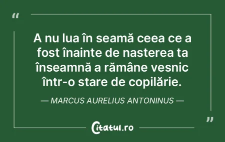 A nu lua în seamă ceea ce a fost înai...