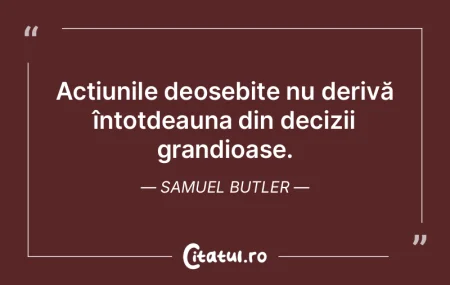 Acțiunile deosebite nu derivă întotde...