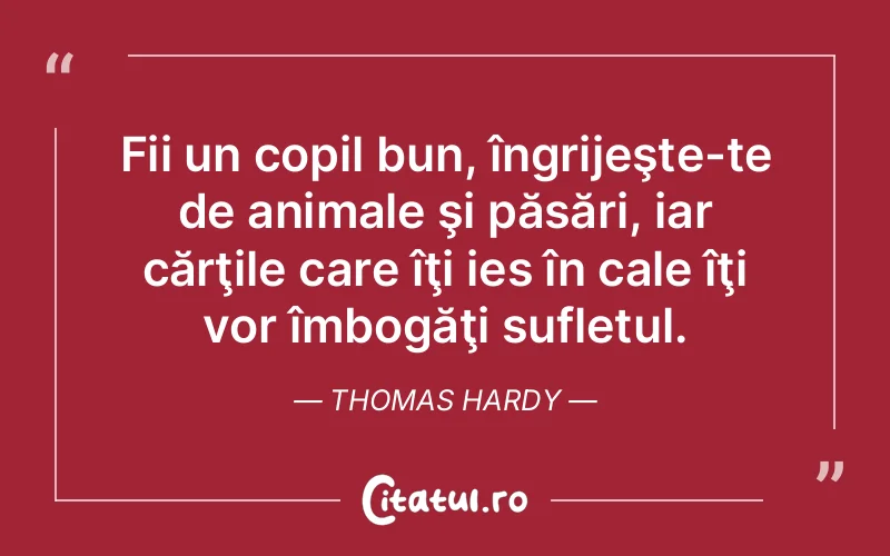 Citat Thomas Hardy - citate copii