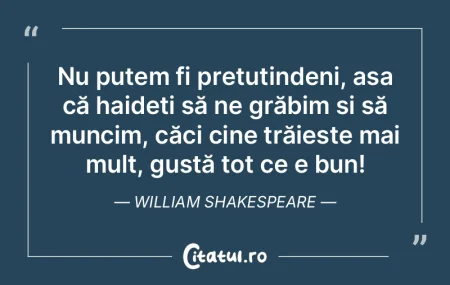 Nu putem fi pretutindeni, așa că haide...