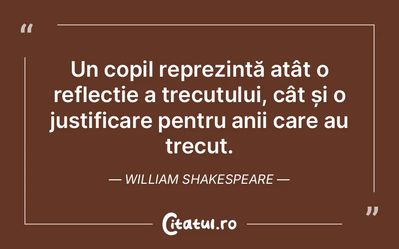 Citat William Shakespeare - citate copii