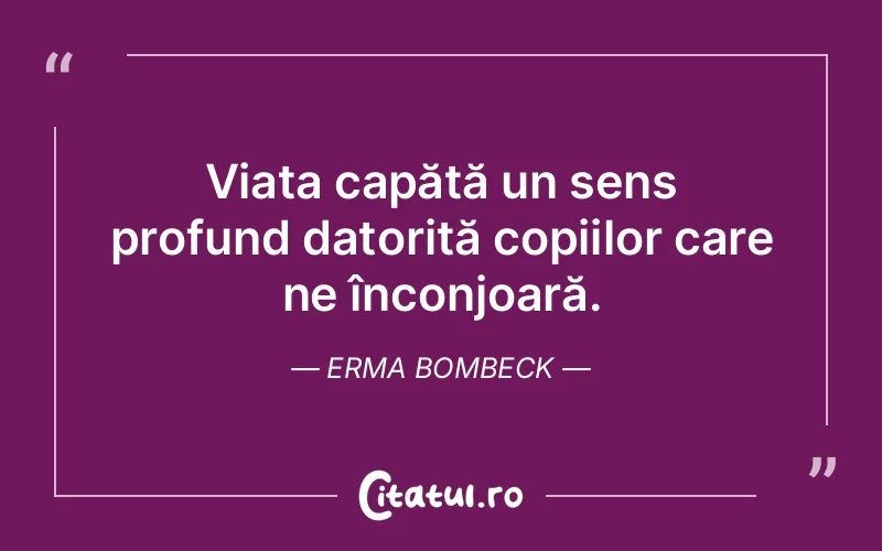 Citat Erma Bombeck - citate copii