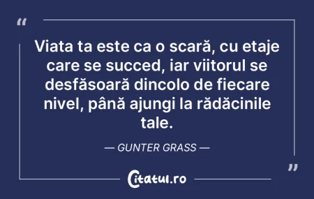 Viața ta este ca o scară, cu etaje car...