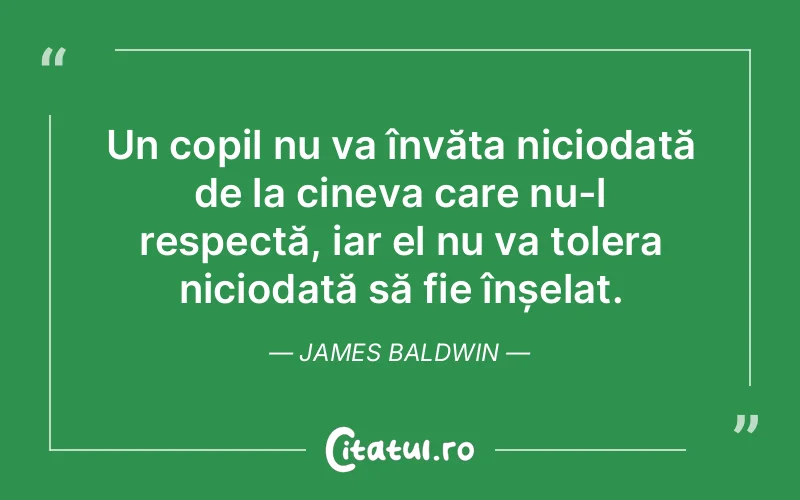Citat James Baldwin - citate copii