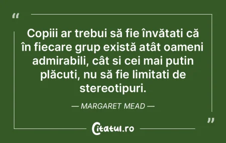 Copiii ar trebui să fie învățați c�...