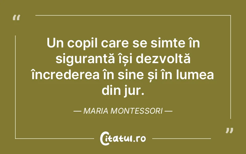 Citat Maria Montessori - citate copii