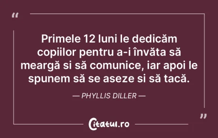 Primele 12 luni le dedicăm copiilor pen...