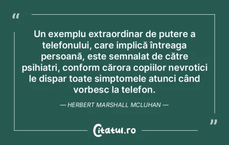 Un exemplu extraordinar de putere a tele...