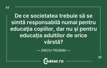 De ce societatea trebuie să se simtă r...